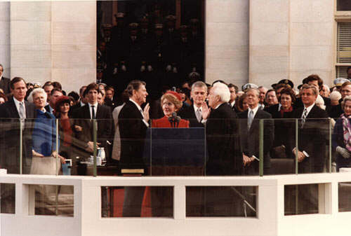 Red, white and blue jelly bellys were shipped to the inauguration of Ronald Reagan