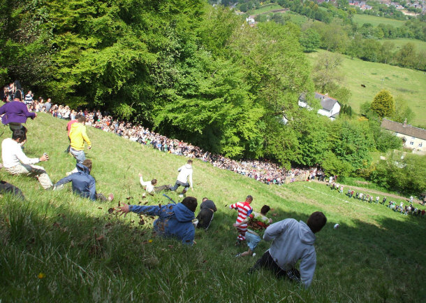 View of Cooper's Hill and a Live Race