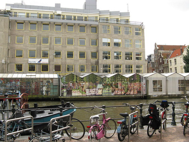 View of the Bloemenmarkt From Across the Canal