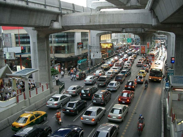 traffic around Siam Square