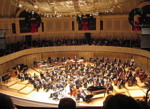 The Chicago Symphony at the Symphony Center in Chicago, IL.