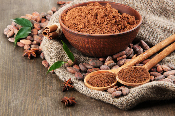 Cocoa Beans and Powder Chocolate