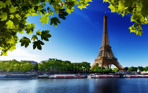 Paris France Seine Eiffel Tower