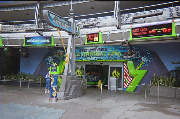 Entrance to Buzz Lightyear's Space Ranger Spin.
