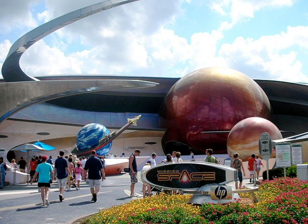 Mission Space Entrance in Disney World.
