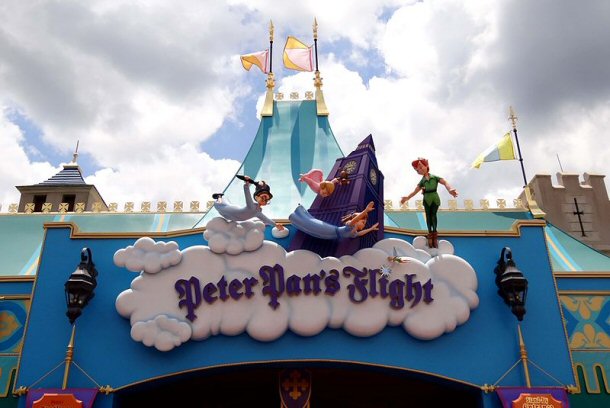 Peter Pan's Flight, Front of the Building in Disney World. 