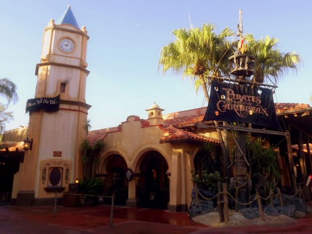 Pirates of the Caribbean Entrance in Disney World.