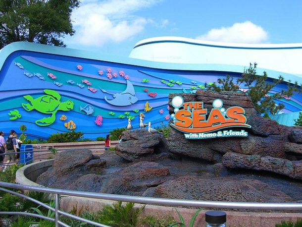 The Seas with Nemo and Friends Entrance in Disney World. 