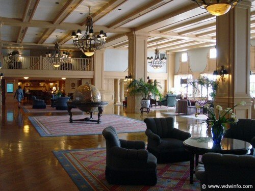 Inside the Yacht Club Resort at Disney World.