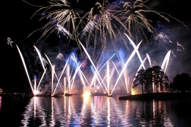 IllumiNations: Reflections of Earth is a spectacular laser show which incorporates fireworks and neon lights all set to music.