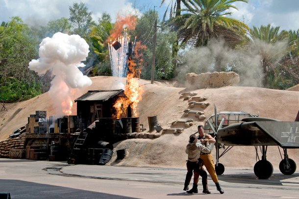 The Indiana Jones Epic Stunt Spectacular Show is a 35 minute thrilling show full of daring stunts and special effects at Disney Hollywood Studios.