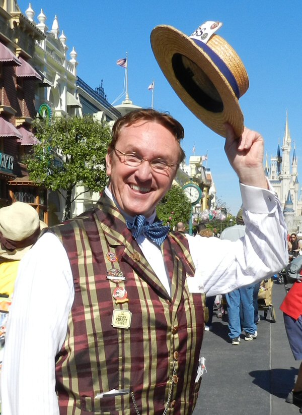 Some of the characters who roam the Magic Kingdom are Mayor Weaver and a news reporter named Scoop Anderson.