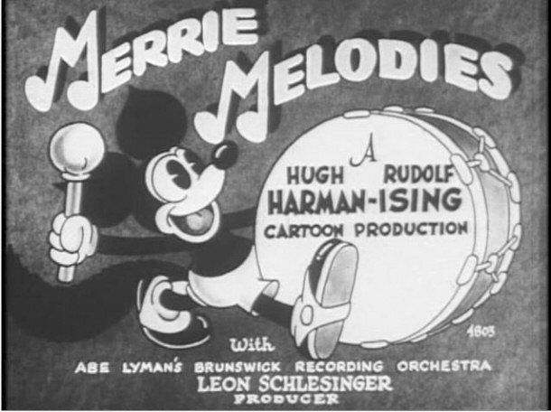 Title Card Used in First Merrie Melodies Short Produced in 1931 for Warner Brothers