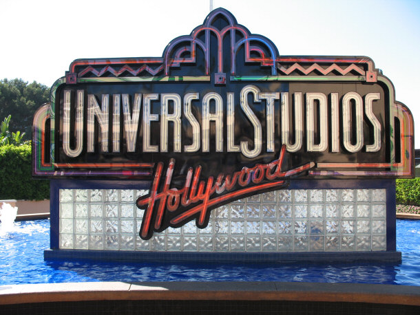 Fountain at the Entrance to Universal Studios Hollywood Theme Park