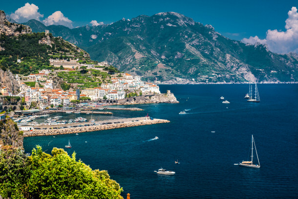 View of Amalfi Coast Italy