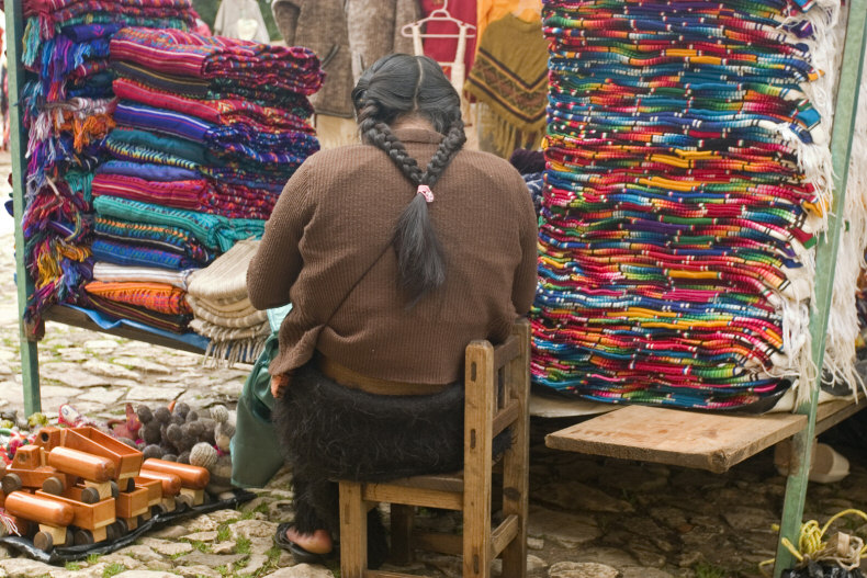 A Local Making Handmade Blankets and Purses