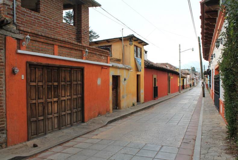 Cobblestone Street of San Cristobal de las Casas
