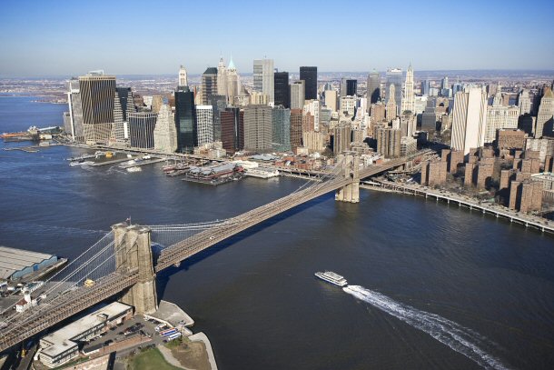 Few landmarks say New York City the way the Brooklyn Bridge does; this famous landmark is over a mile long and plays host to thousands of peoples traffic every day. 