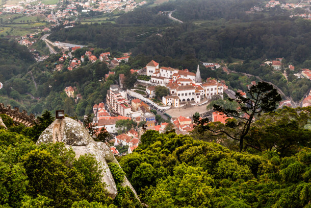 Aerial View of the National Palace in Sintra