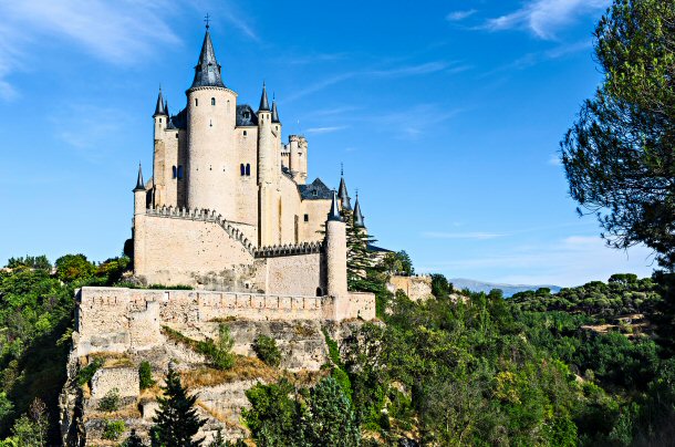 Alcazar of Segovia actually inspired Walt Disneys Cinderella Castle.