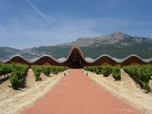 Bodegas Ysios is architecturally stunning and its located in Laguardia near the Sierra de Cantabria mountain range in the Rioja region of Spain.