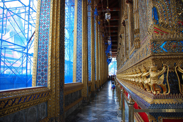 Inside the Temple of the Emerald Buddha