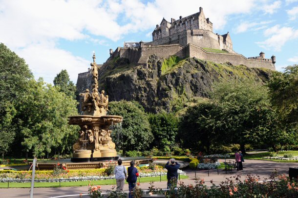 Dating back to the twelfth century, Edinburgh Castle is located in Edinburgh, Scotland.