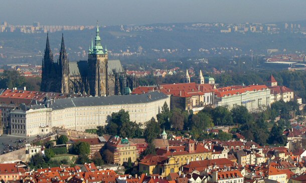 The Prague Castle, located in Prague in the Czech Republic, has been the home of a variety of kings as well as emperors and has served as the official residence of presidents. Secret rooms, fabulous displays of jewelry and art draw a sizable number of tourists annually.