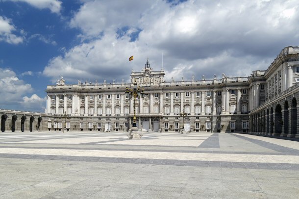 The Royal Palace of Madrid is in Madrid, Spain