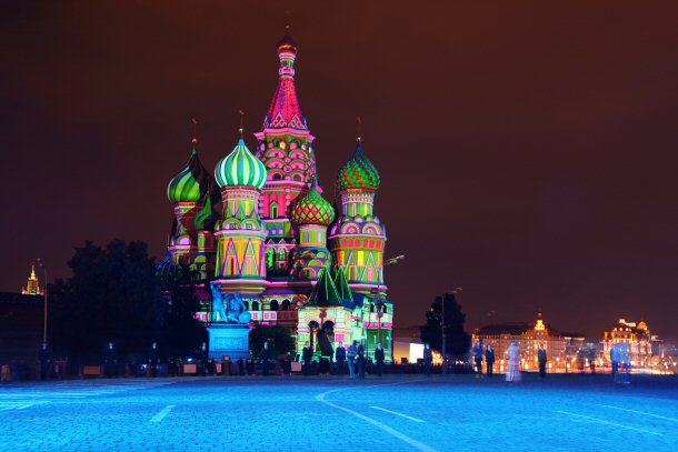 St. Basil Cathedral in Red Square are part of The Kremlin Palace