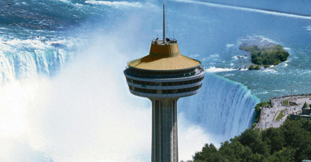 Skylon Tower and Revolving Restaurant Overlooking Falls